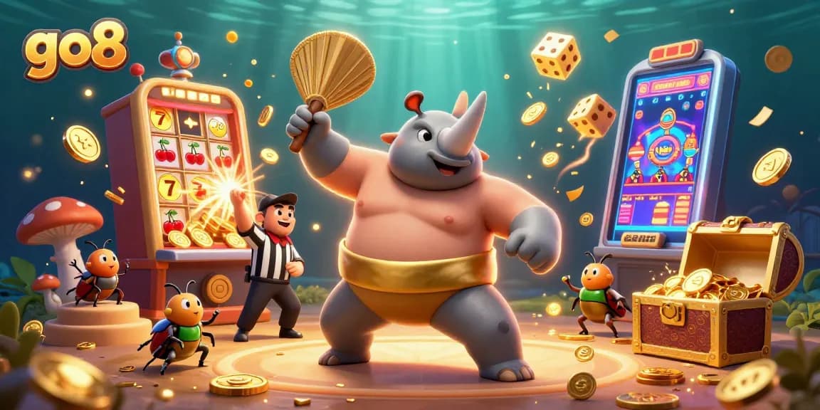 Experience the excitement of go8 casino gaming with a lively beetle-themed jackpot scene!