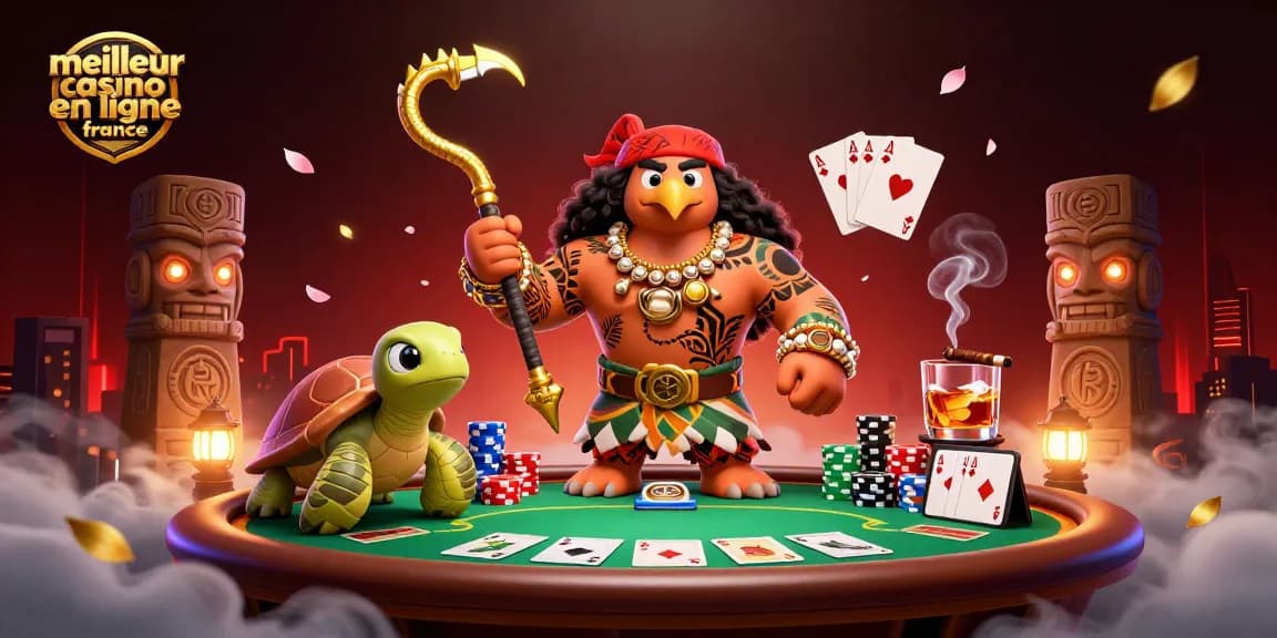 Jouez sur le meilleur casino en ligne France et tentez de gagner autour d'une table de poker vibrante.