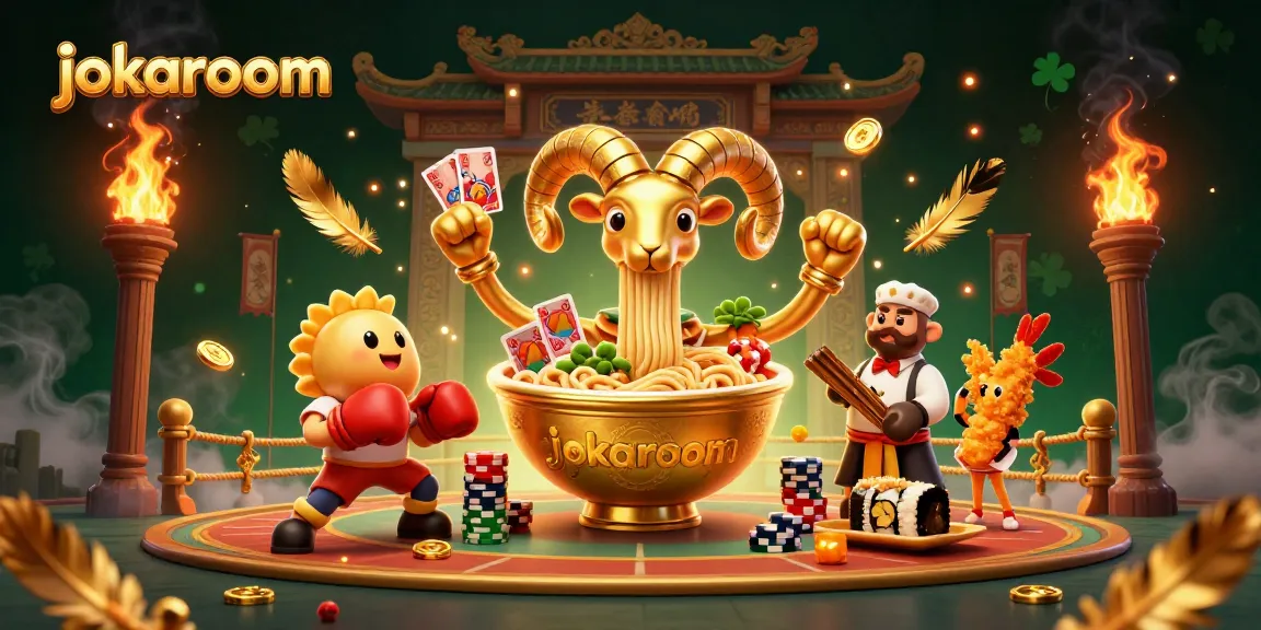 Engage with jokaroom's dynamic baccarat scene featuring entertaining characters and vibrant casino elements.