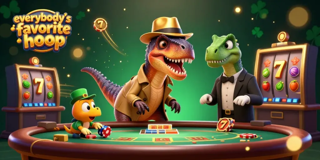Engage with everybody's favorite hoop at the blackjack table amidst dynamic casino elements.