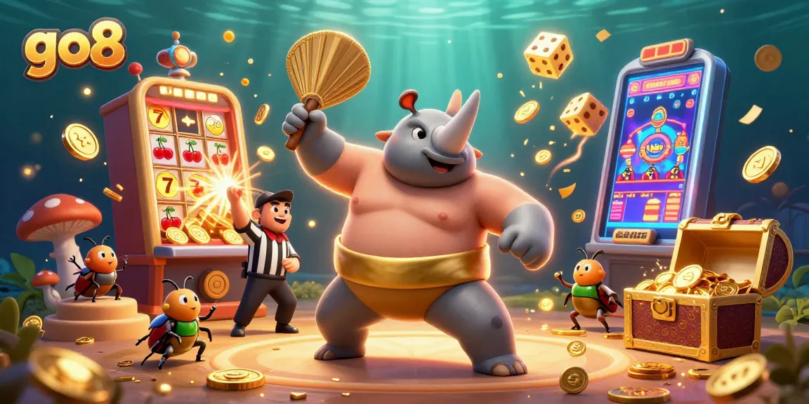 Experience the excitement of go8 casino gaming with a lively beetle-themed jackpot scene!