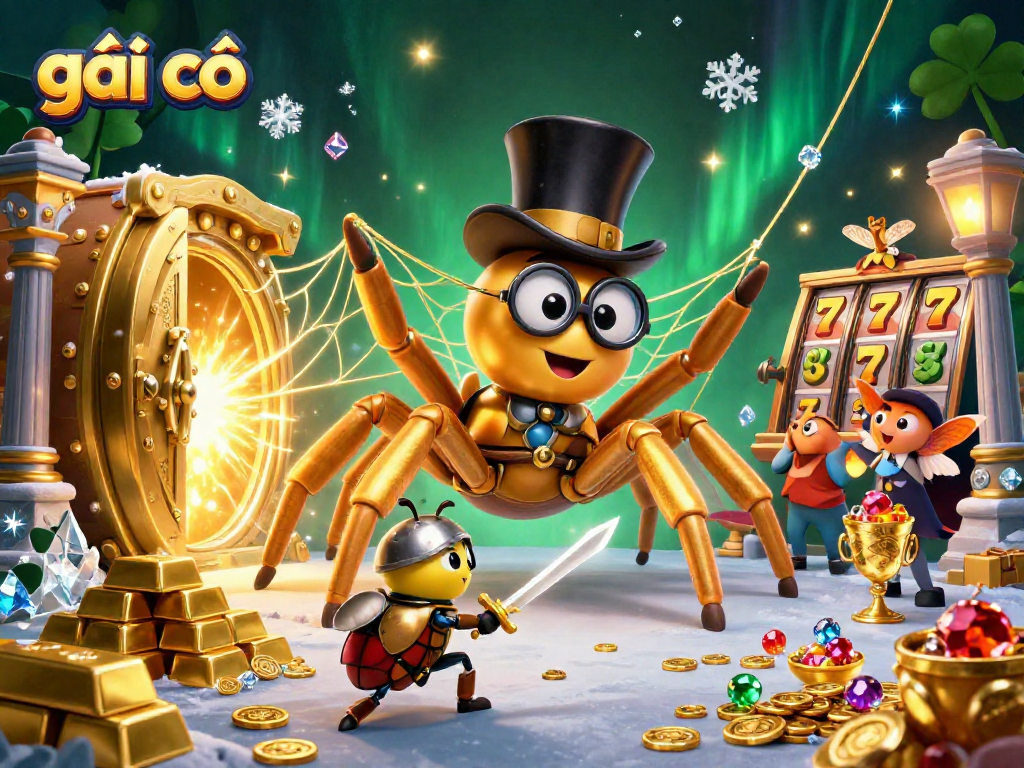 Engage with gái gọi while spinning slot reels in a vibrant casino illustration