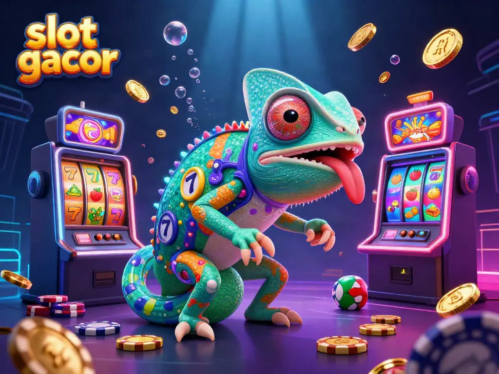 Menangkan jackpot di slot gacor dengan chameleon pemilik kasino yang ceria.