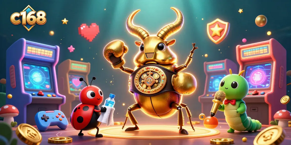 Engage with thrilling gameplay at c168 with vibrant casino characters and arcade elements in a dynamic scene.