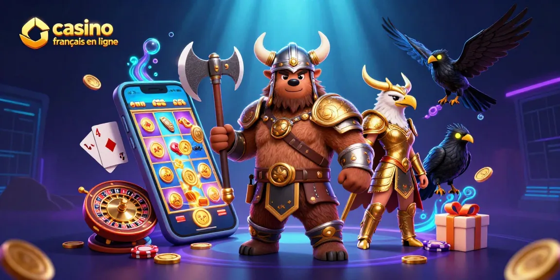 Participez à l'excitation du casino français en ligne avec notre illustration riche en jeux d'argent.