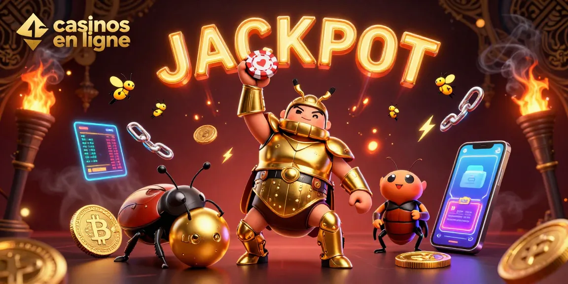 Obtenez des jackpots dans les casinos en ligne avec ce visuel animé captivant.