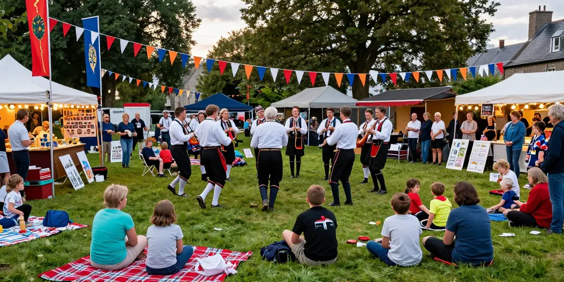 Celebrating Breton culture at an outdoor festival with traditional music and vibrant atmosphere at the heart of Brittany -เกมสล็อต.