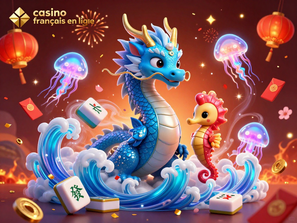 Vivez l'excitation du casino francais en ligne avec cette illustration 3D immersive.