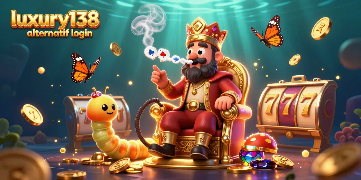 Permainan di luxury138 alternatif login dengan simbol jackpot berkilauan dan cerah.