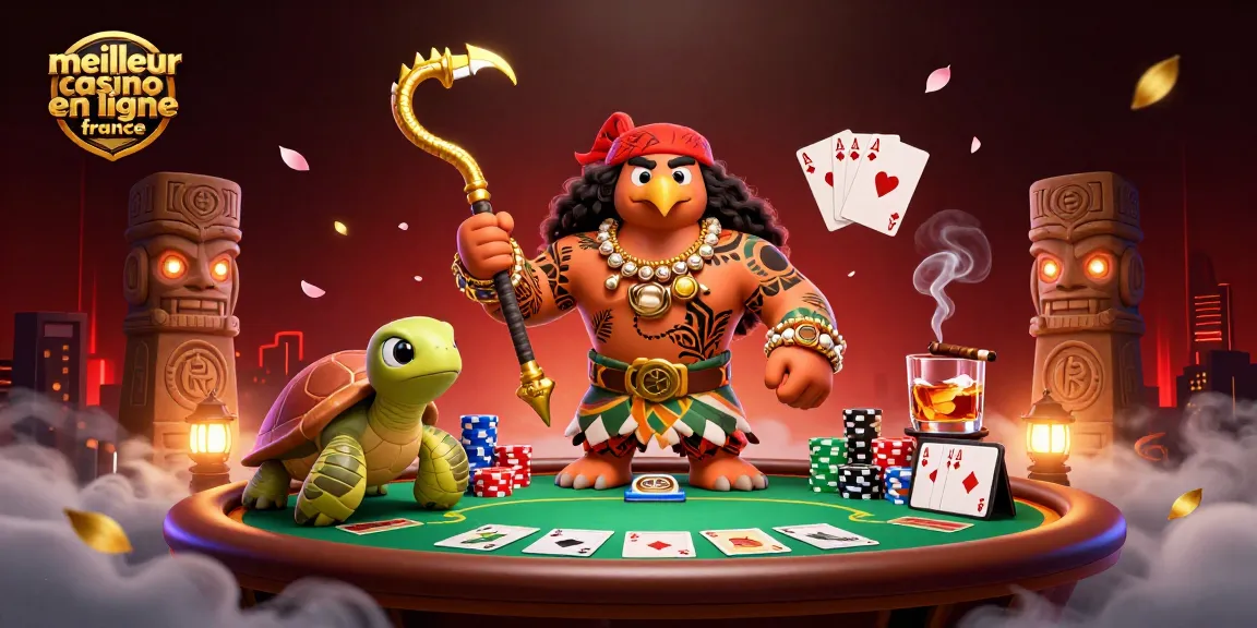 Jouez sur le meilleur casino en ligne France et tentez de gagner autour d'une table de poker vibrante.