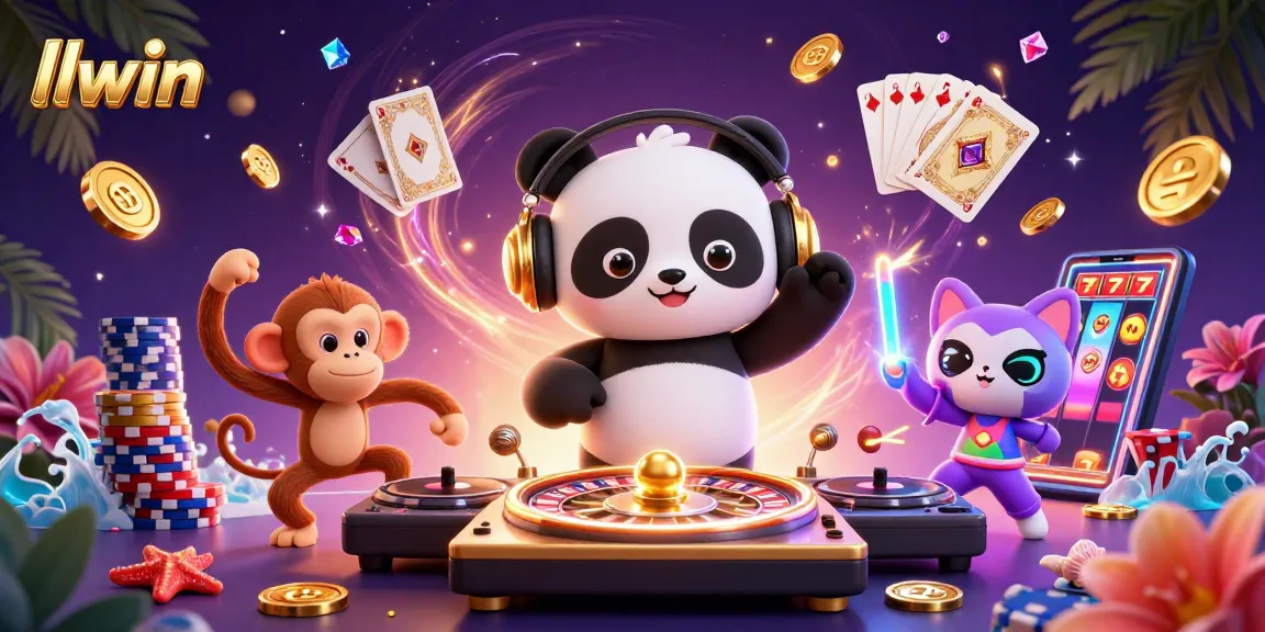 Experience the thrill of llwin with a vibrant 3D casino scene full of action.