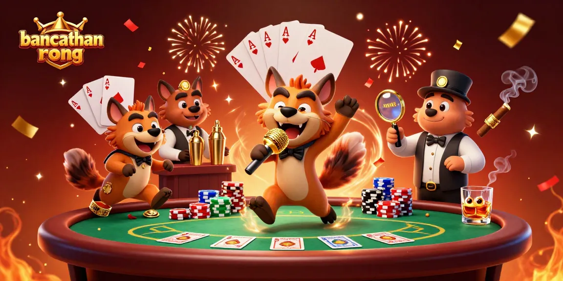 Enter the world of bancathanrong with playful hyenas showcasing high-stakes poker fun.