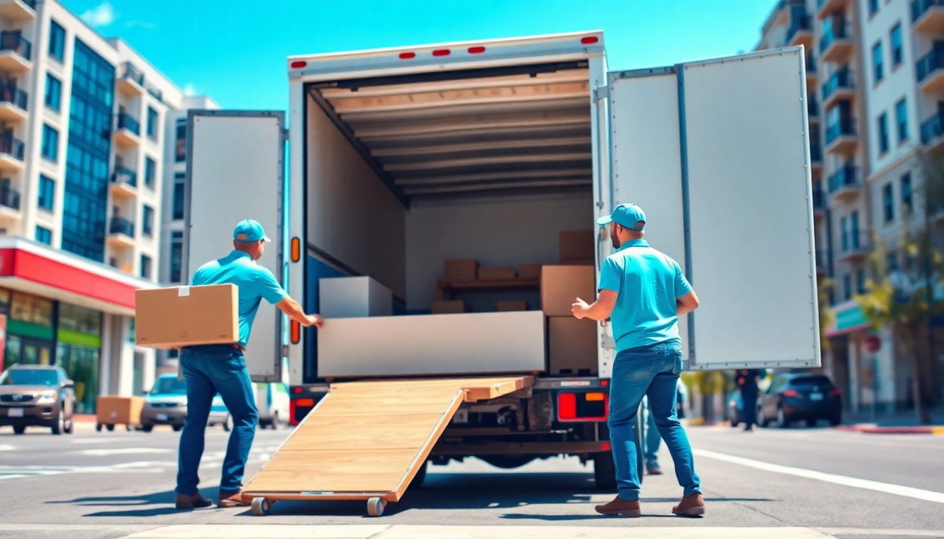 Experience top-quality Residential Moving Services as professional movers effortlessly load furniture into a moving truck.