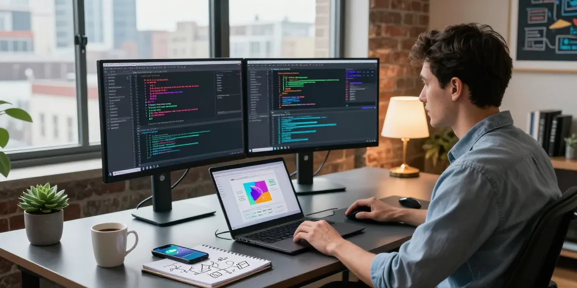 Innovative AI software engineer workspace highlighting the tech-driven atmosphere of crush on ai development.