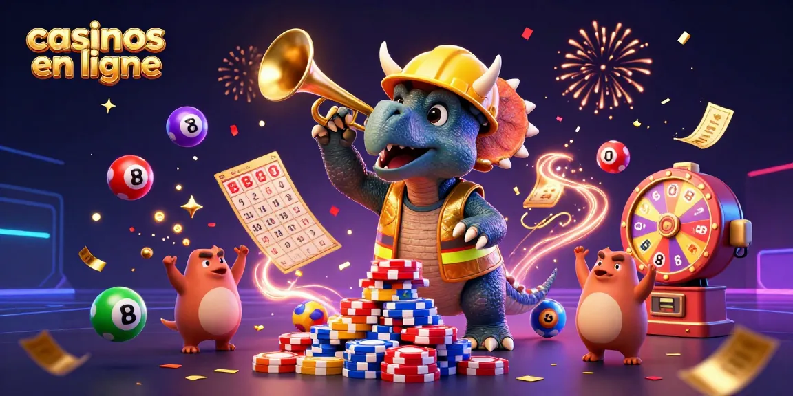 Illuminez votre expérience de casinos en ligne avec un triceratops célébrant des gains.
