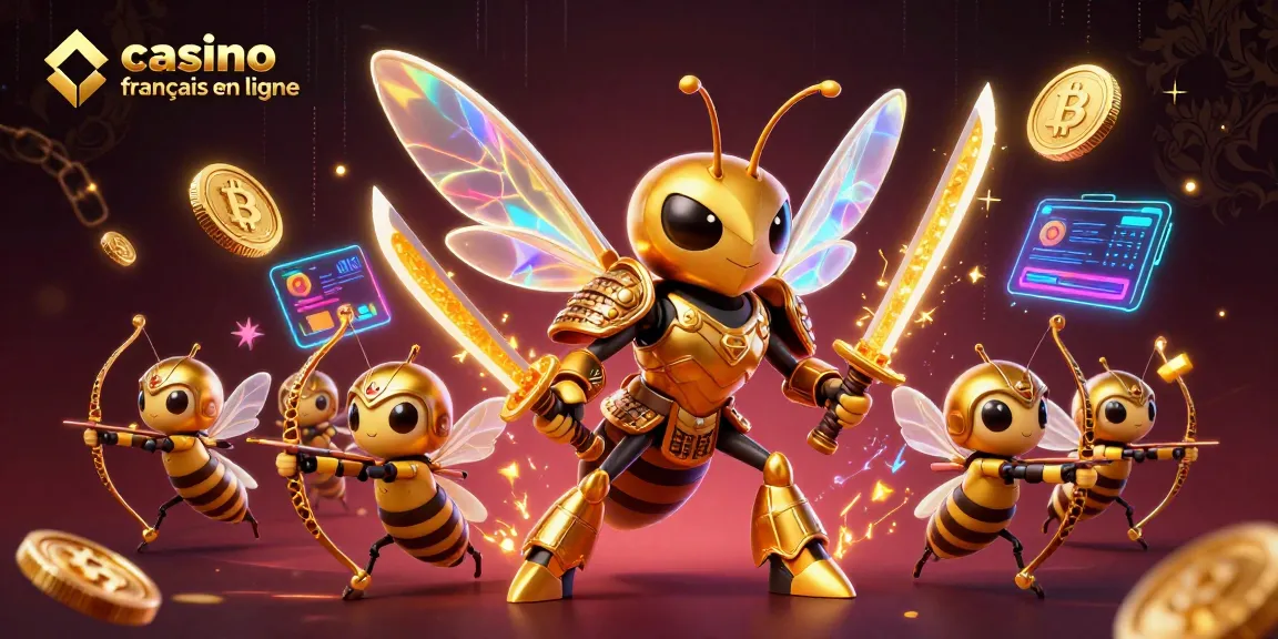 Explorez le casino français en ligne avec des personnages captivants et des éléments numériques vibrants.