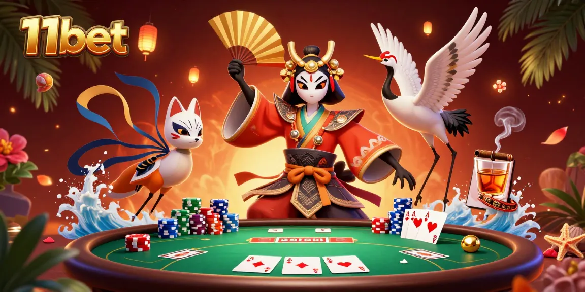 Engage in thrilling 11bet gameplay with vibrant poker action featuring unique characters and captivating casino elements.
