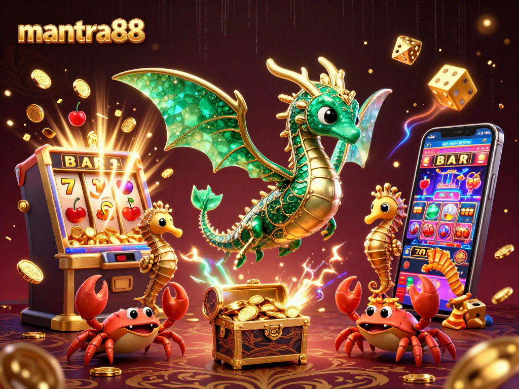 Experience mantra88's vibrant gaming with emerald sea dragons and jackpot celebrations!