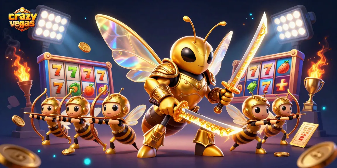 Experience thrilling wins with crazyvegas in this vibrant 3D casino action scene.