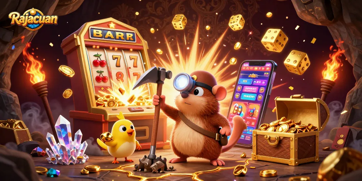 Rajacuan slot machine release sparks excitement with vibrant treasure and golden elements in a casino setting