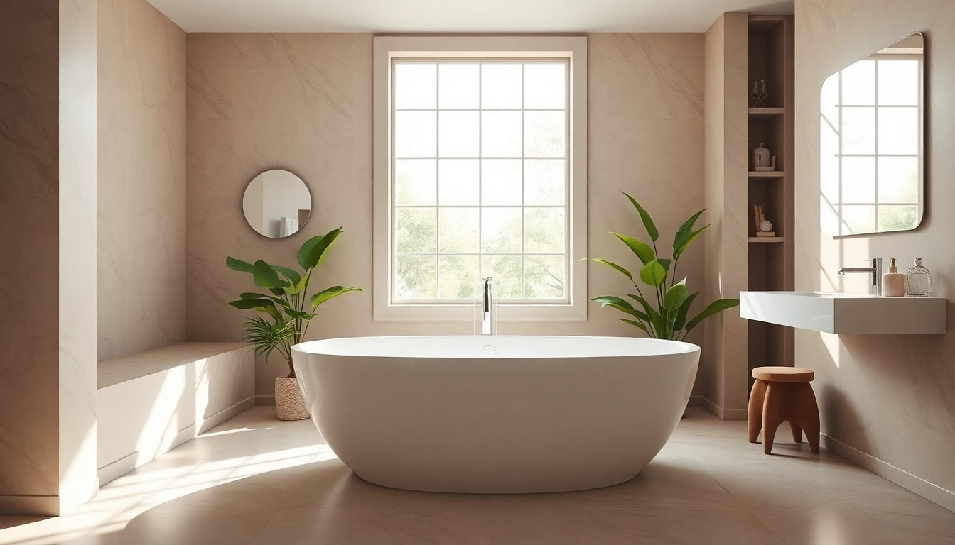 Enhance your space with Bathroom Improvement Solutions showcasing a modern bathroom design.