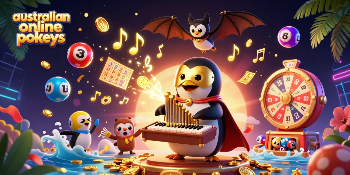 Experience the excitement of australian online pokies with vibrant gaming elements and characters.