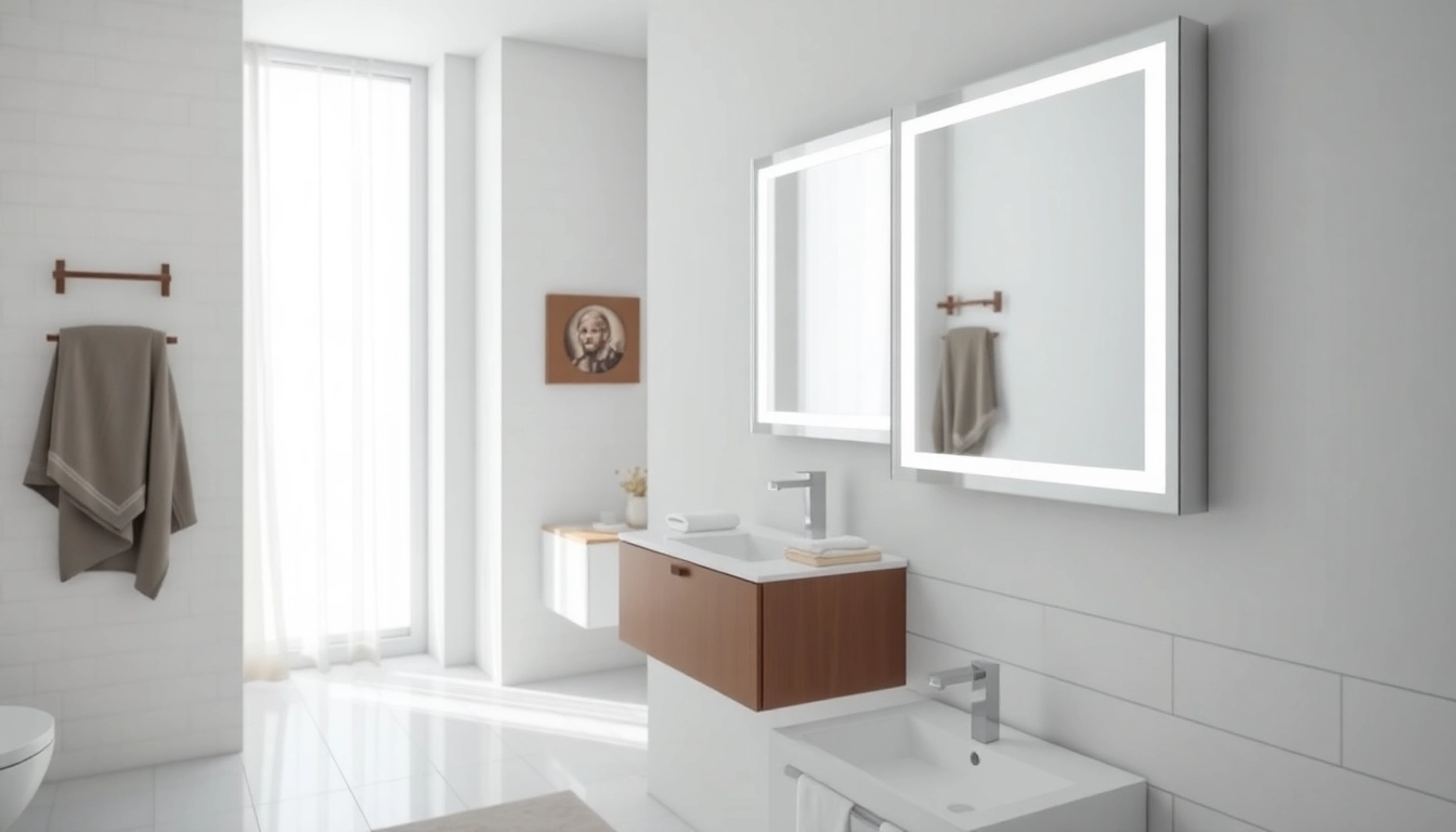 Entdecken Sie den spiegelschrank mit beleuchtung bad, der stilvolle Eleganz und Funktionalität vereint, perfekt für moderne Badezimmer.