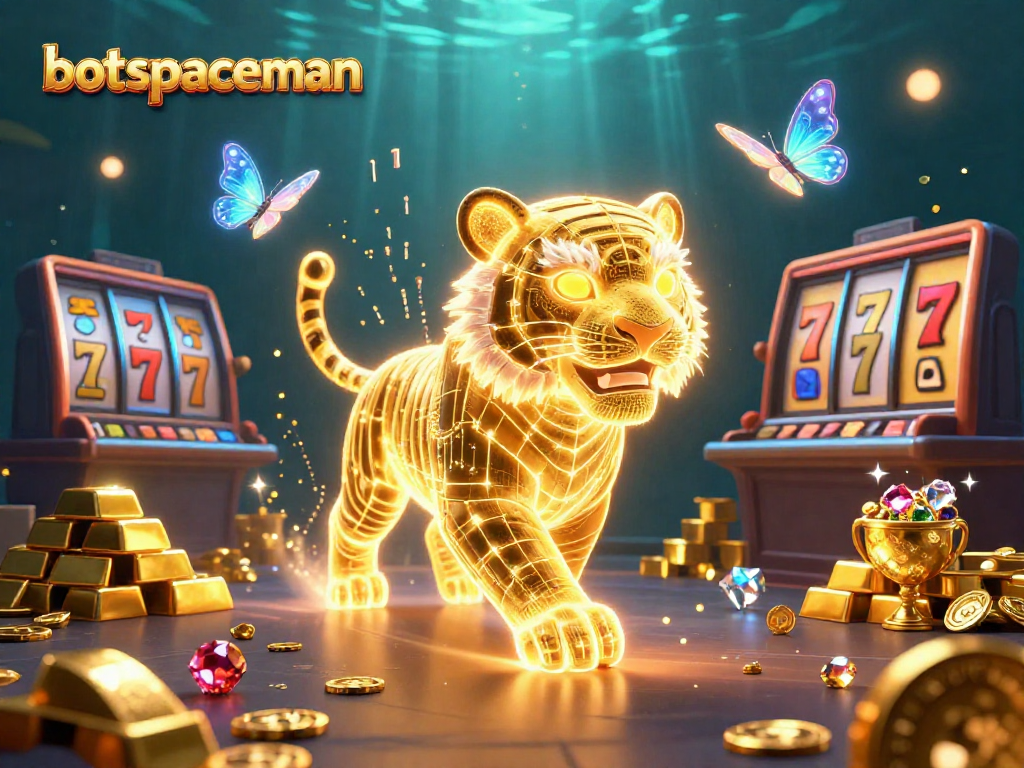 Experience thrilling gameplay with bot spaceman in an ultra-detailed neon casino illustration.
